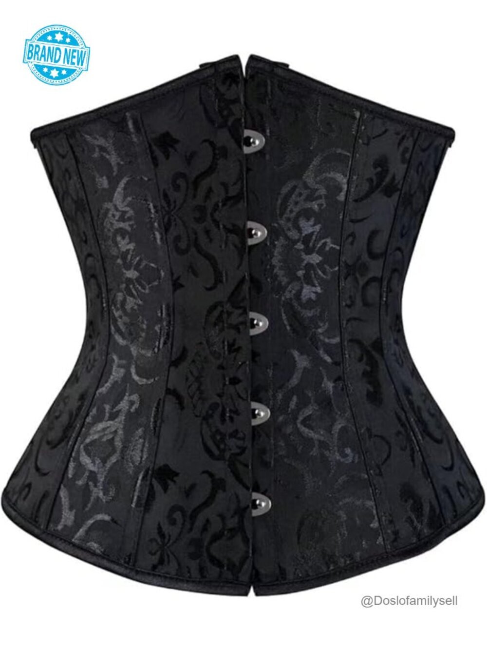 Underbust Corset Shaper Bustier Waist Cincher Lace Up Boned Gothic Plus Size